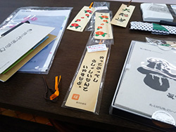 写真：タケノ文具店の商品の一部