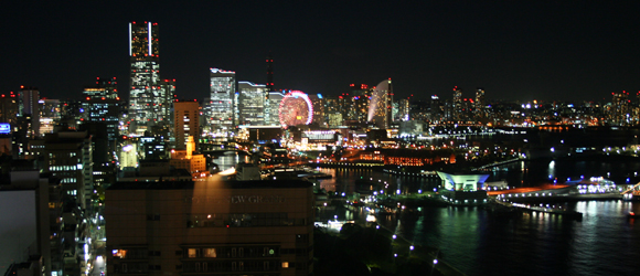 横浜マリンタワー周辺の夜景