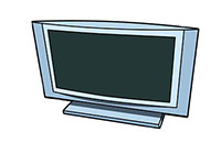 イラスト：液晶画面のテレビ