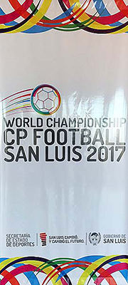 写真：World　Championship_CP FOOTBALL SAN LUIS 2017の看板