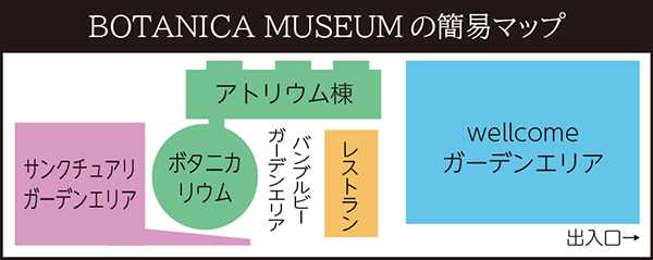 イラスト：BOTANICA MUSEUMの簡易マップ