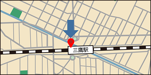 イメージ画像：ピンを矢印で示している